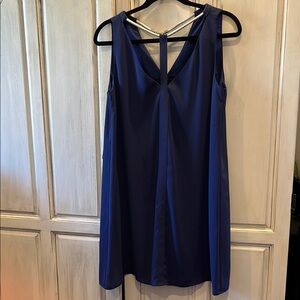 Elegant Blue Sleeveless Dress